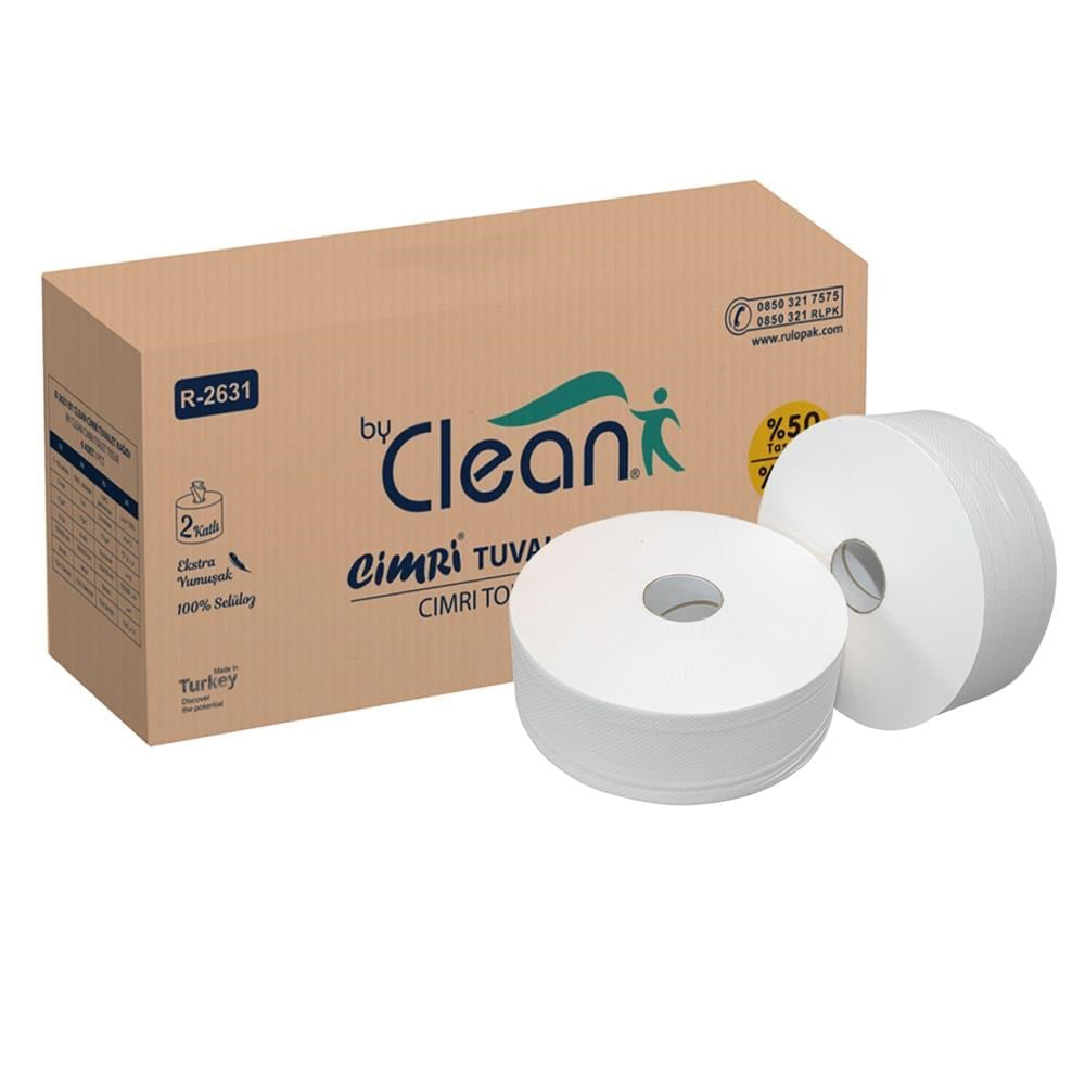 By Clean Cimri Tuvalet Kağıdı 2 Katlı 4 Kg